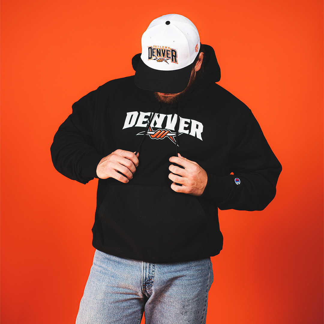 Champion Denver Outlaws Primary Logo Reverse Weave Hoodie