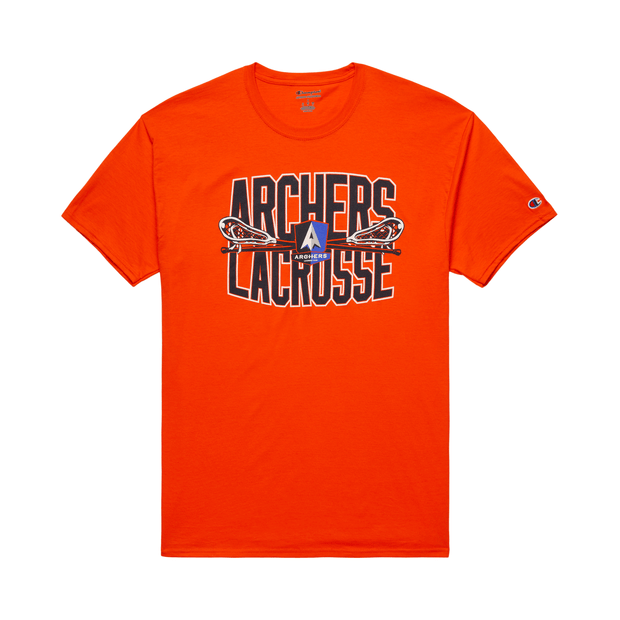PLL Archers Team Champion Lacrosse Men's T-Shirt - Orange