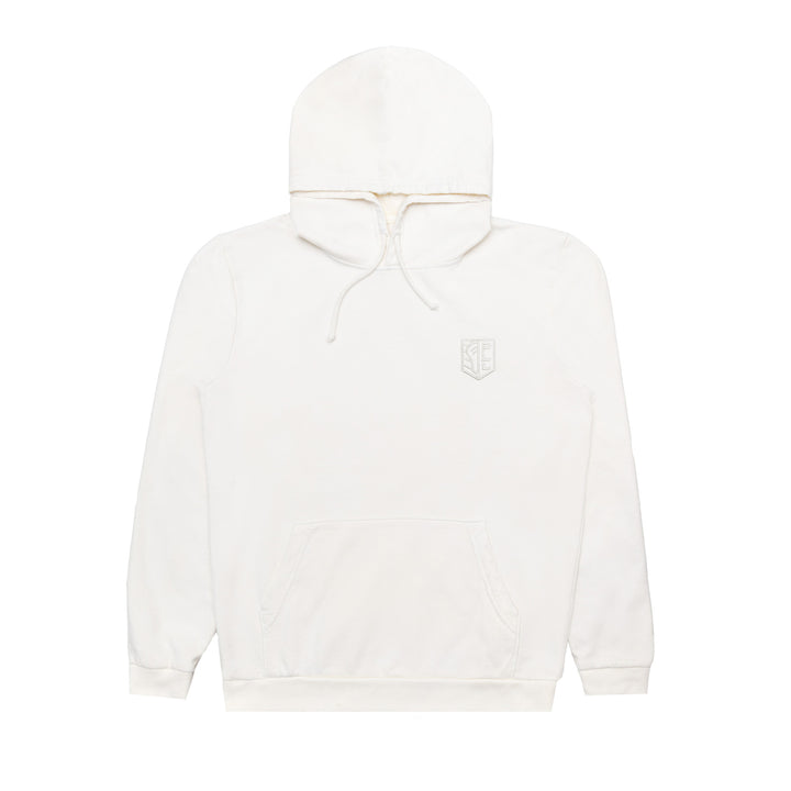 Stitched Shield Hoodie, Cream