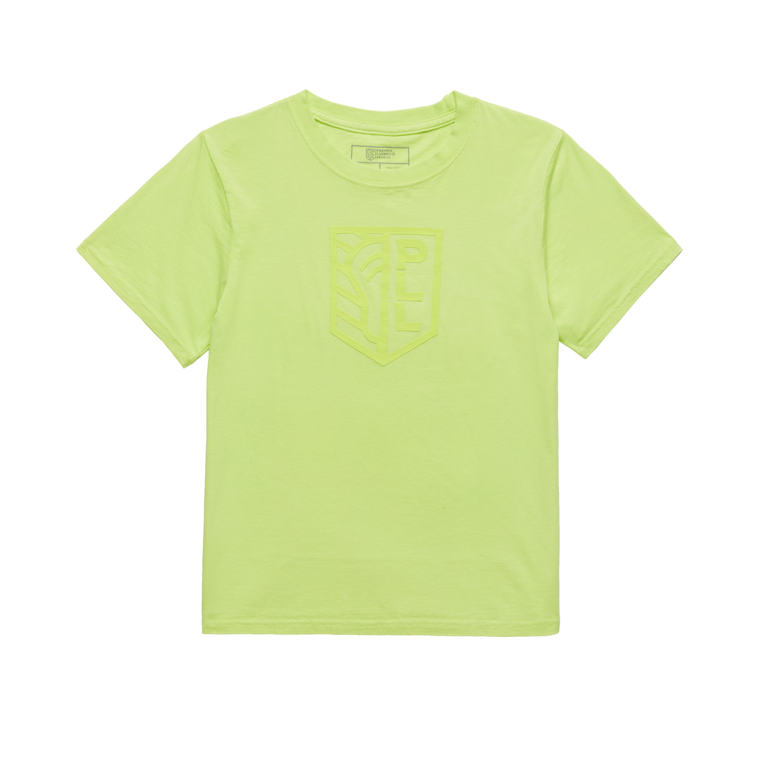 Tonal Shield Tee Lime - Youth