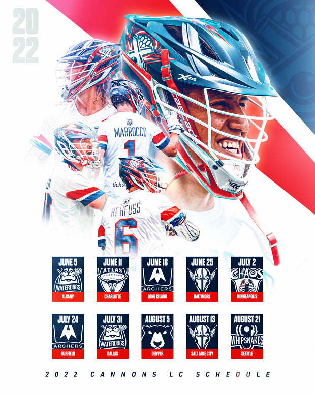 Cannons 2022 Schedule Poster - 18"x24"